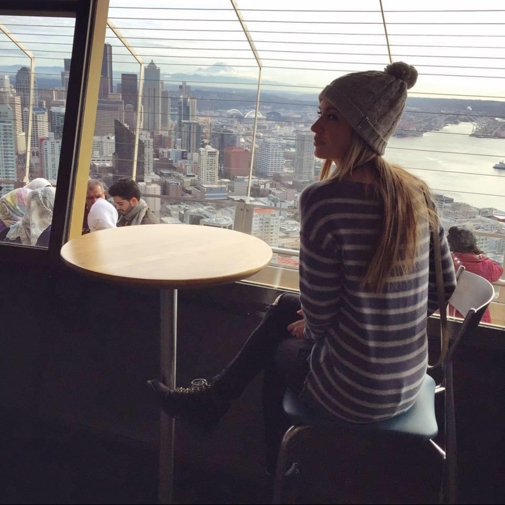 Blue striped sweater